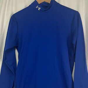 TM7036- Under Armour ColdGear Mock Fitted Long Sleeve Men’s S• Blue Performance